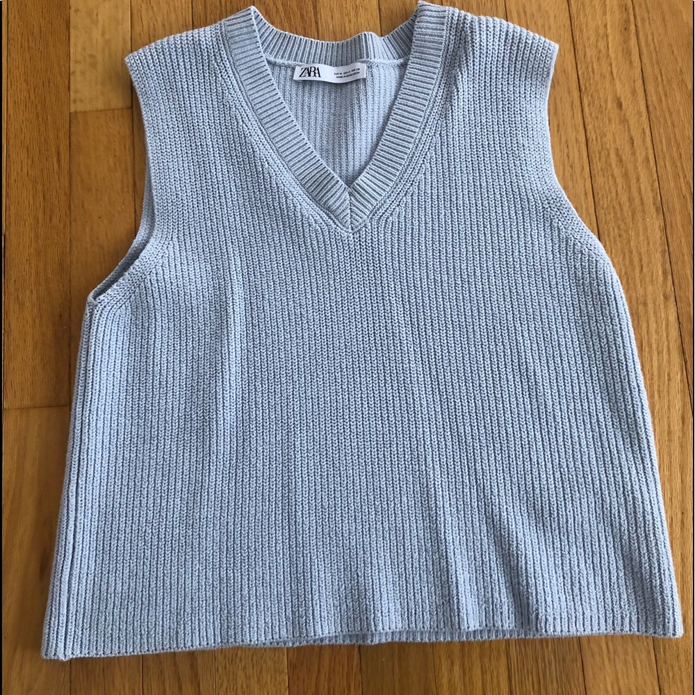 ZARA periwinkle sweater vest